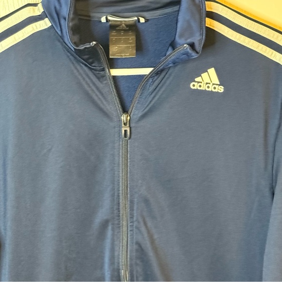 Vintage Adidas Men's Three Stripes Zip-up Track Jacket Size Medium - Picture 2 of 4